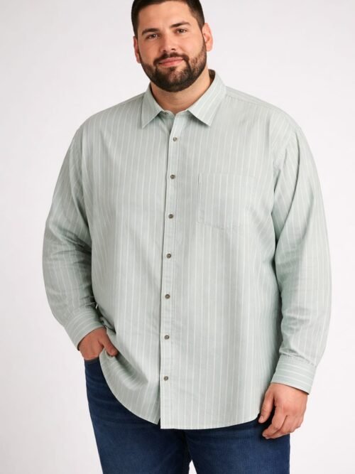 Plus Size Stripes Shirt For Men