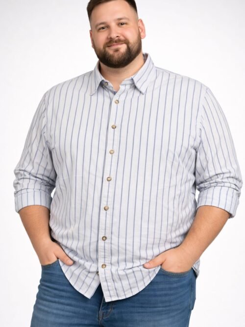 Plus Size Stripes Shirt For Men