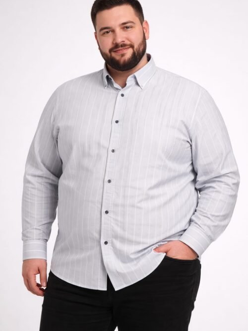 Plus Size Stripes Shirt For Men