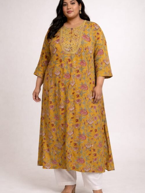 Plus Size Long Length Kurti For Women