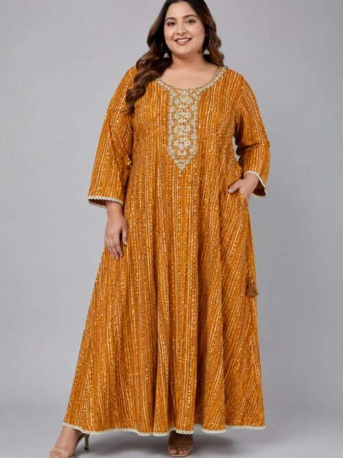 Plus Size Anarkali Long Length Kurtis For Women
